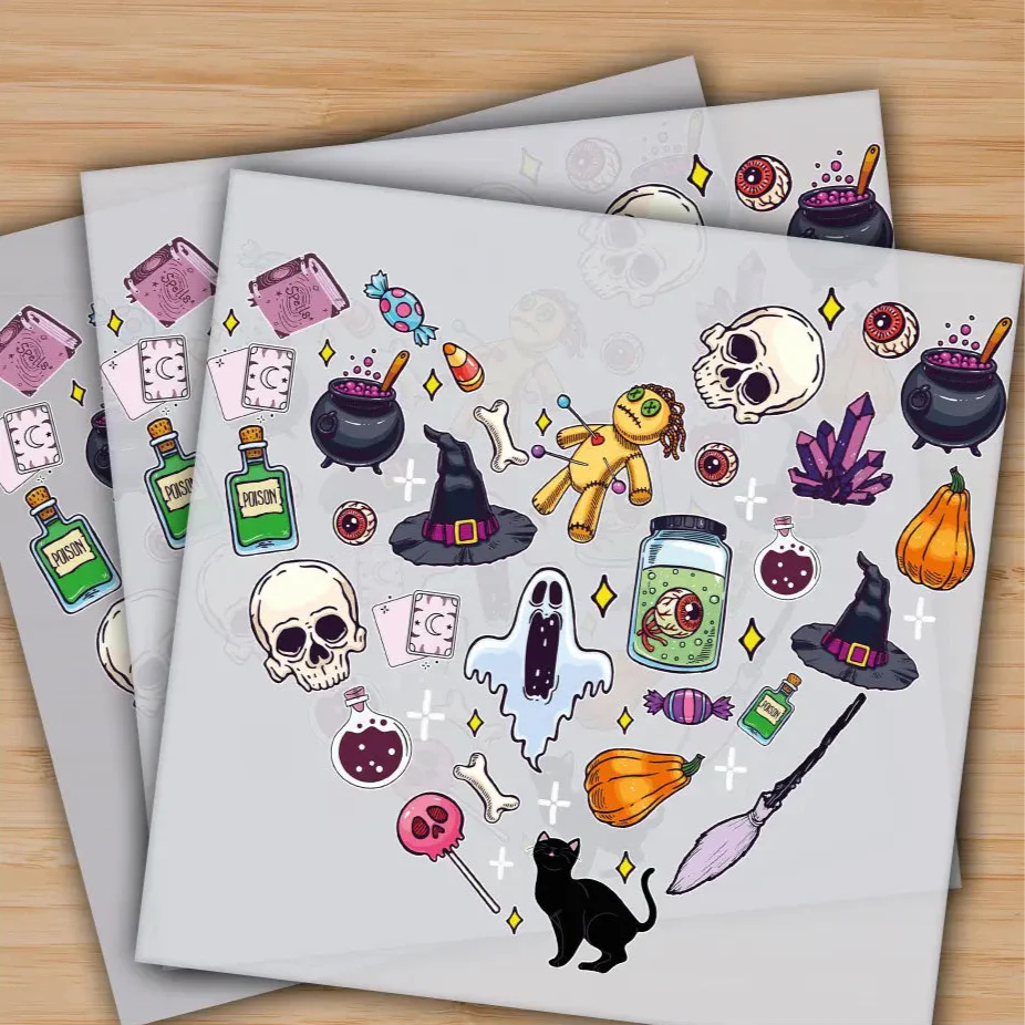 Happy Halloween, Spooky Season, Ready to Press, Personalized Gifts, Sublimation DTF Prints, Trendy DTF Prints, Ready for Press, High Quality, Fast Shipping