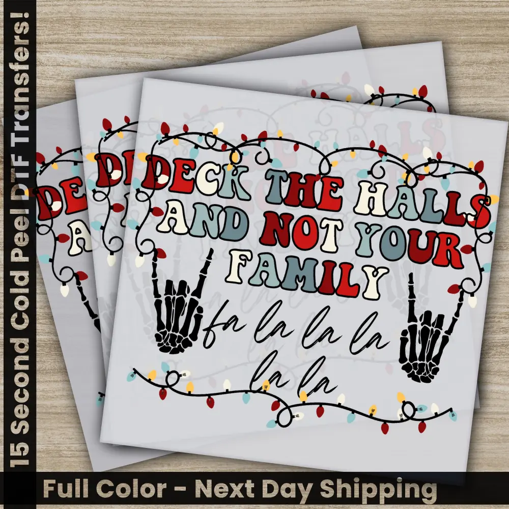 Happy New Year, Christmas DTF Transfers, Ready to Press, Personalized Gifts, Direct to Film, Sublimation Screen Prints, Fast Shipping