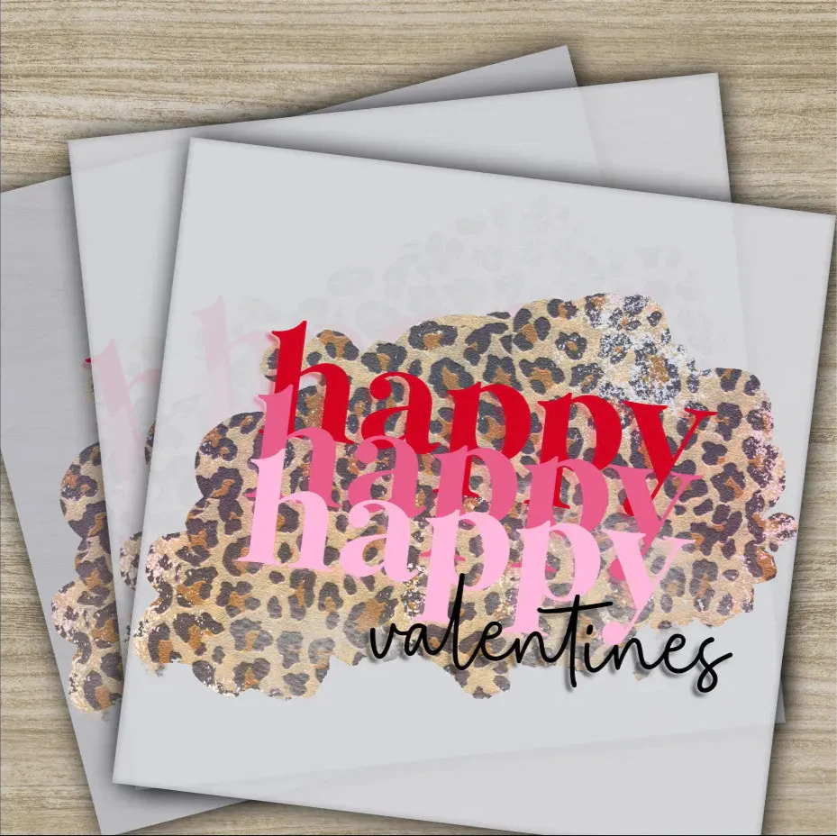 Happy Valentine, Valentine's Day Transfer, Ready to Press, Personalized DTF Transfer, Valentines Gift, High Quality, Heat Press DTF Transfer
