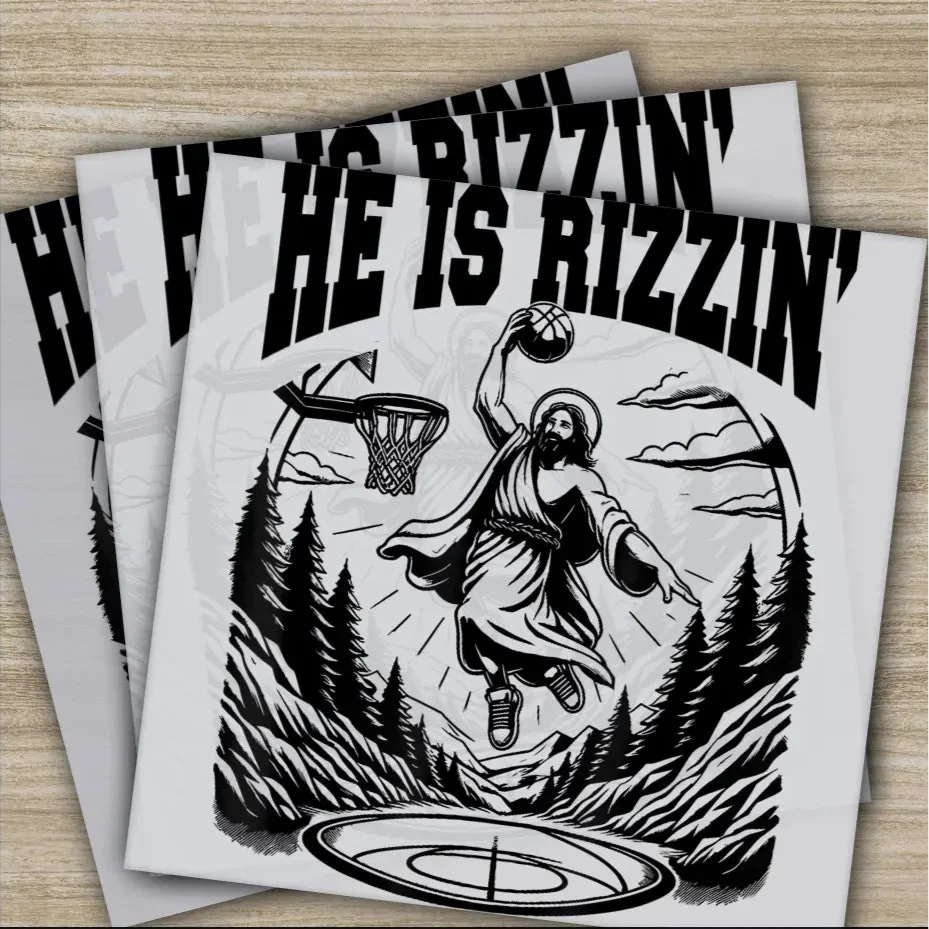 He Is Rizzin', Funny Easter Day, Ready to Press, Personalized DTF Transfers, Heat Press DTF Transfer