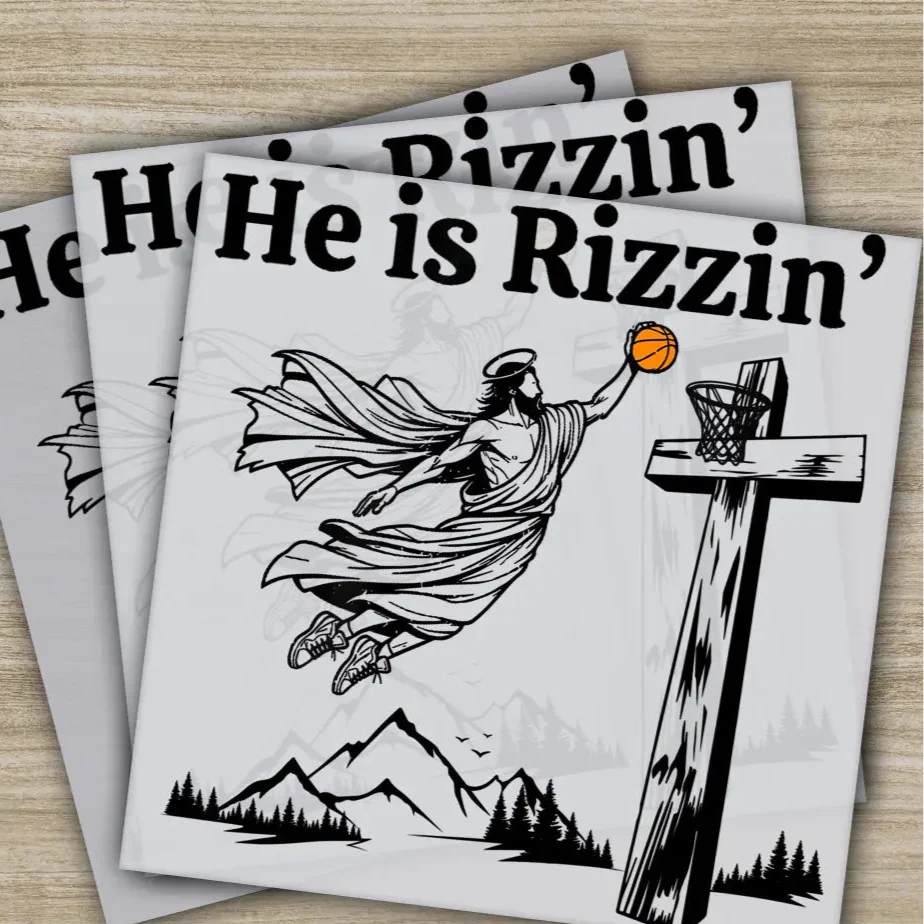 He Is Rizzin', Funny Easter Day, Ready to Press, Personalized DTF Transfers, Heat Press DTF Transfer