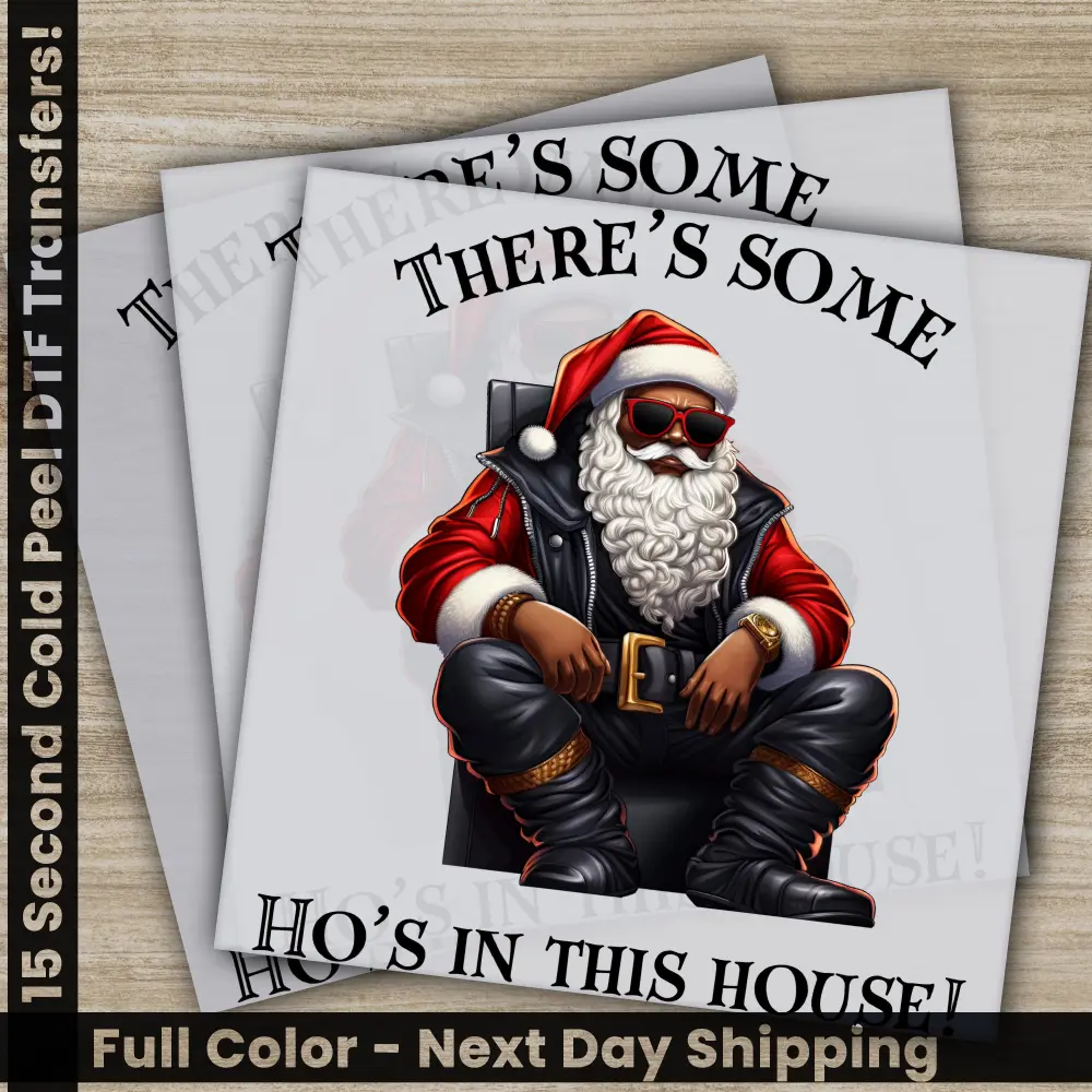 Ho Ho Ho's, Christmas DTF Transfers, Ready to Press, Personalized Gifts, Direct to Film, Sublimation Screen Prints, Fast Shipping