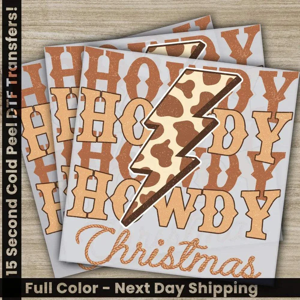 Howdy Christmas PNG, Christmas DTF Transfers, Fast Shipping, High Quality, Ready to Press, Holiday Gifts, Western Christmas PNG, Howdy dtf