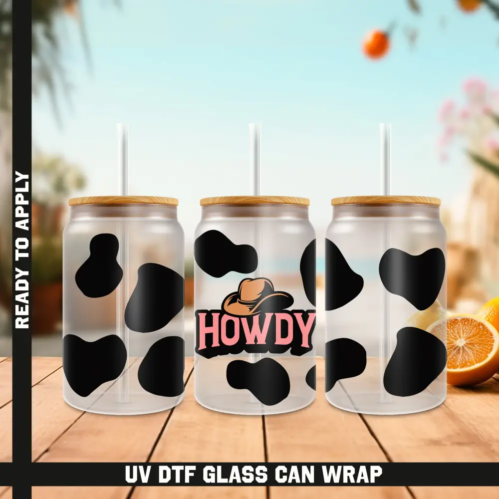 Howdy Ready To Apply UV DTF, 16oz cup Wrap
