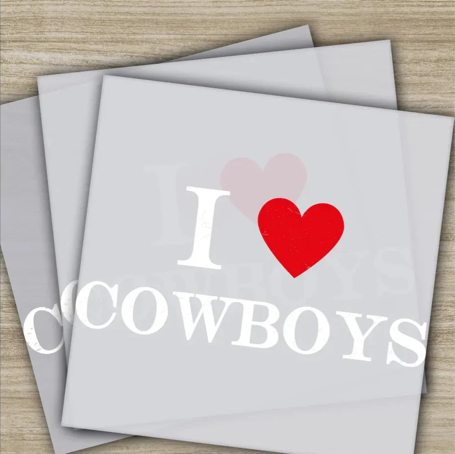 I Love Cowboy, Valentine's Day Transfer, Ready to Press, Personalized DTF Transfers, Valentines Gift, High Quality, Heat Press DTF Transfers