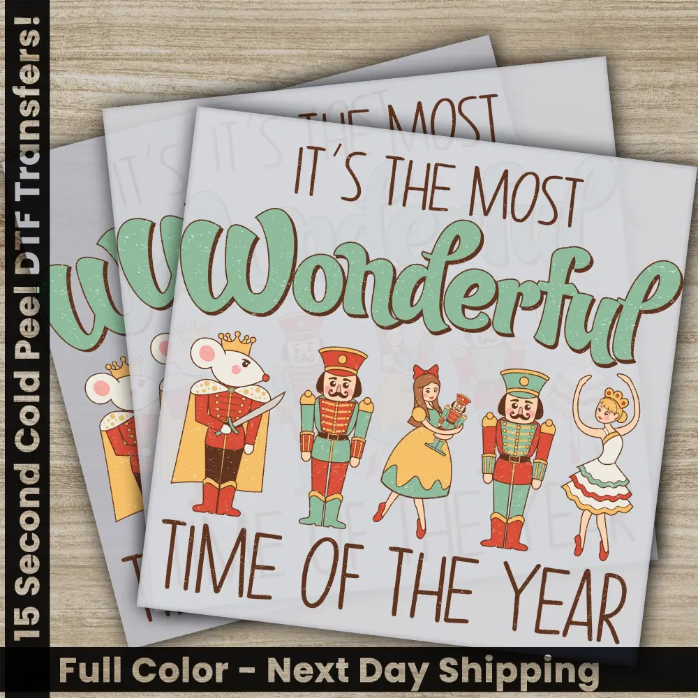 It's The Most Wonderful Time Of The Year- Christmas DTF Transfer Personalized Gift - Ready to Press - High Quality - Fast Shipping