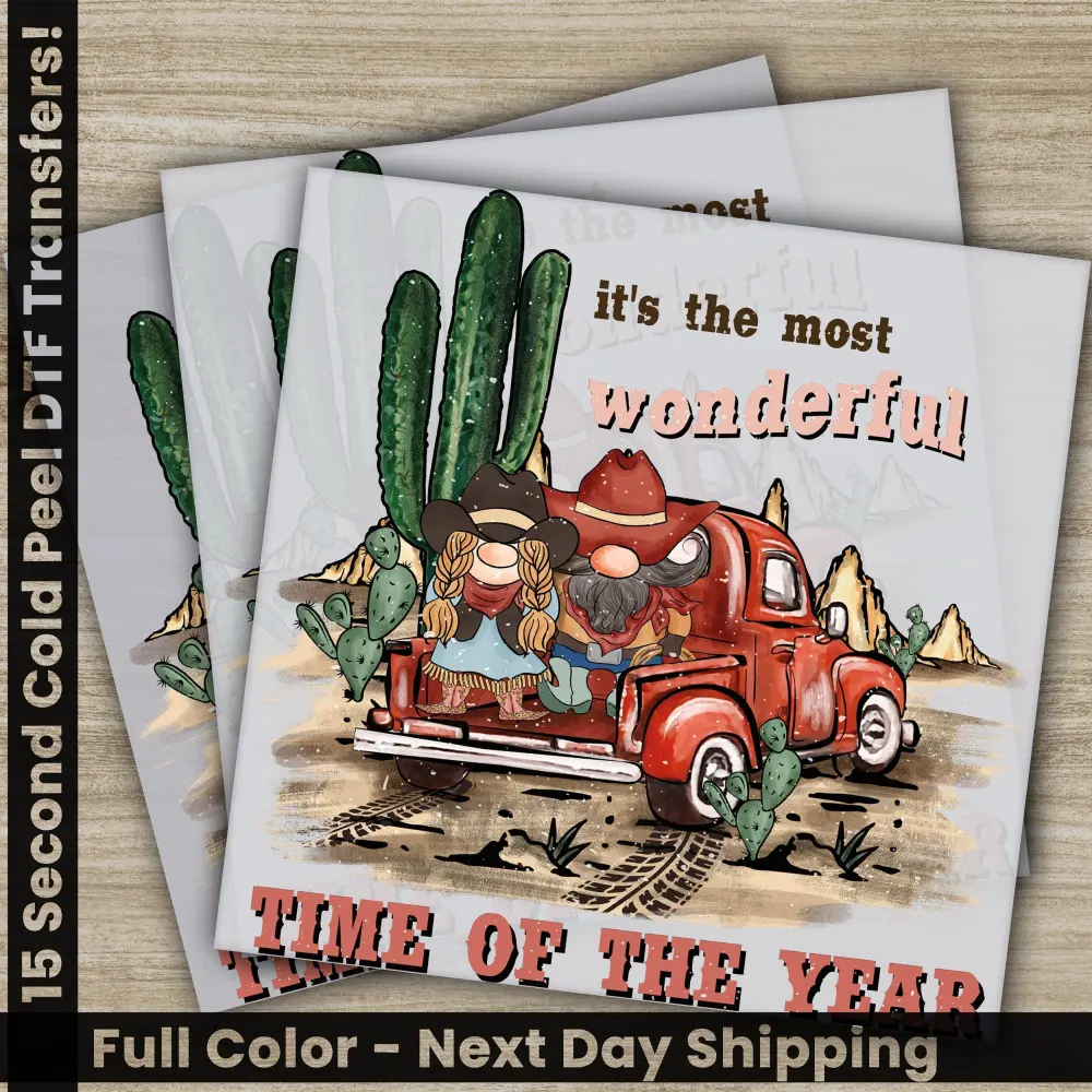 It's The Most Wonderful Time Of The Year, Christmas DTF Transfers, Ready to Press, Personalized Gift for Shirts, High Quality, Fast Shipping
