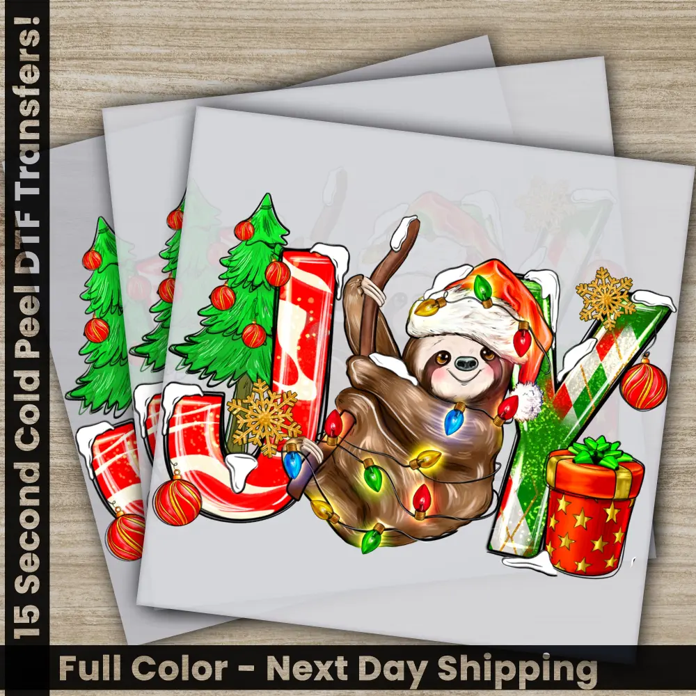 Joy, Merry Christmas DTF Transfers, Ready to Press, Personalized Gifts, Direct to Film, Sublimation Screen Prints, Fast Shipping