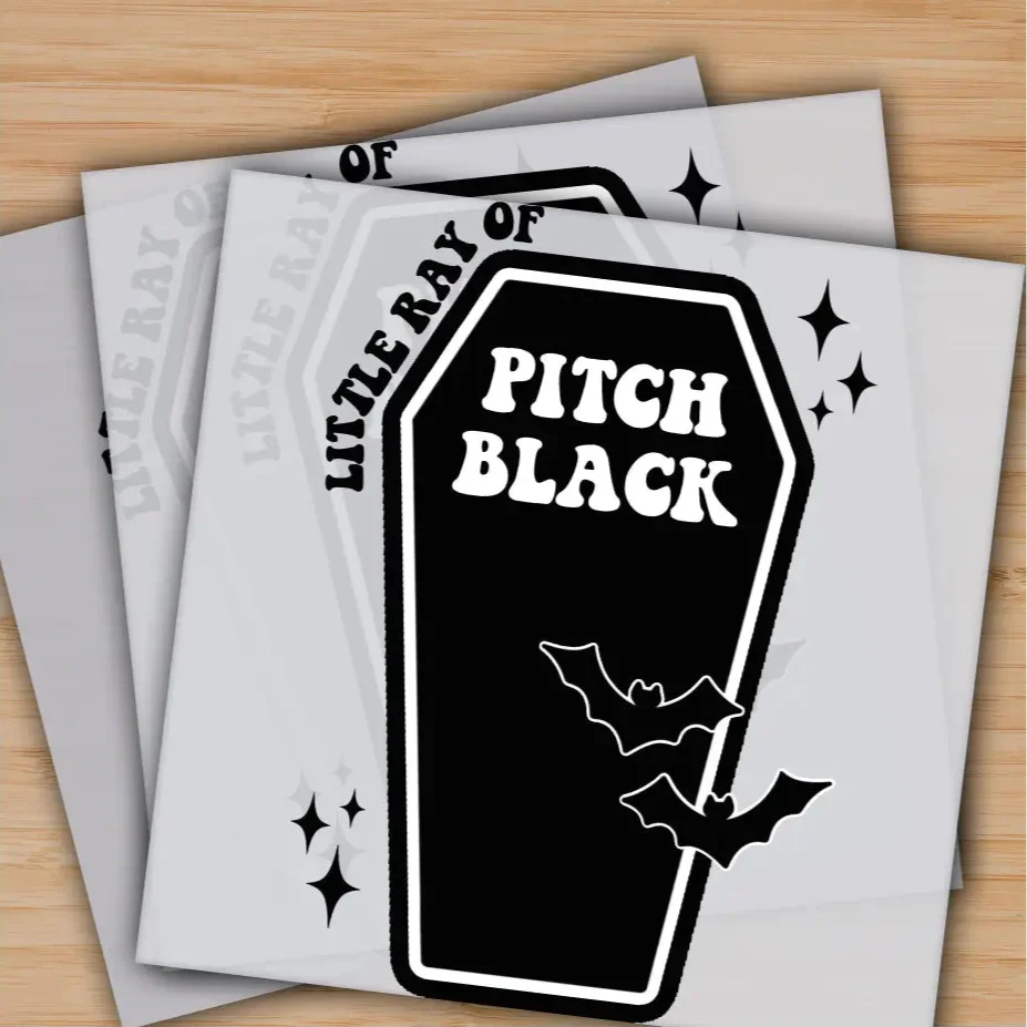 Little Ray of Pitch Black, Spooky, Ready to Press, Personalized Gifts, Sublimation DTF Prints, Trendy DTF Prints, Ready for Press, High Quality, Fast Shipping