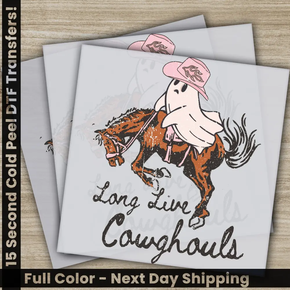 Long Live Cowghouls, Halloween Transfers, Ready to Press, Personalized DTF Transfers, For Family Gifts, Heat Press DTF Transfers