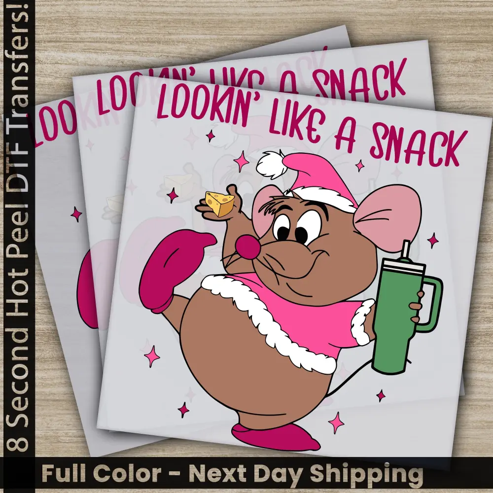 Lookin' Like A Snack, Christmas DTF Transfers, Ready to Press, Personalized Gifts, Direct to Film, Sublimation Screen Prints, Fast Shipping