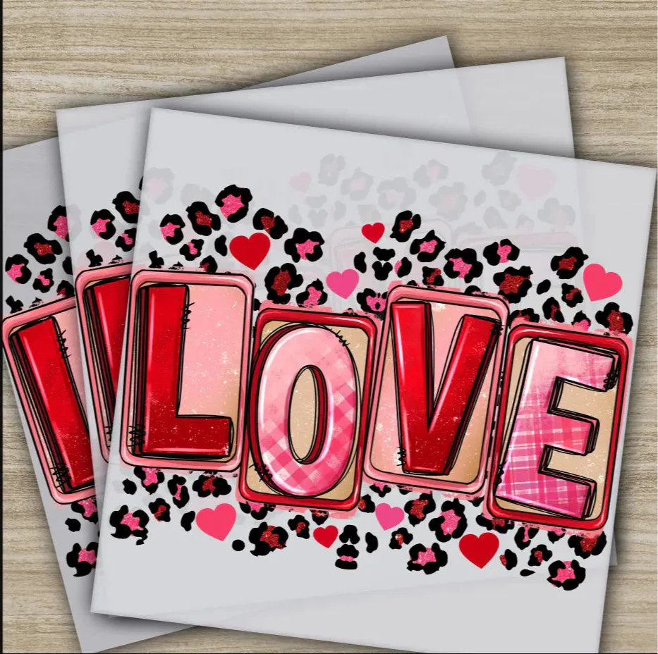 Love, Valentine's Day, Ready to Press, Personalized DTF Transfers, Valentines Gift, High Quality, Heat Press DTF Transfers