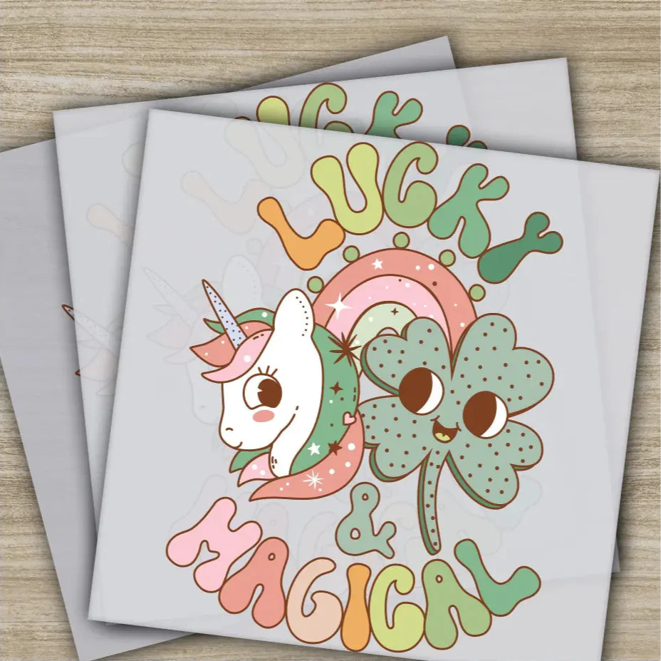Lucky, Magical, St. Patrick's Day Transfers, Ready to Press, Personalized DTF Transfers, St. Patrick's Gifts, Heat Press DTF Transfers