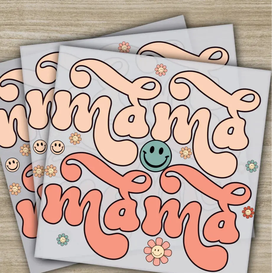 Mama, Small Flowers, Mother's Day Transfers, Ready to Press, Personalized DTF Transfers, Mother's Day Gifts, Heat Press DTF Transfers