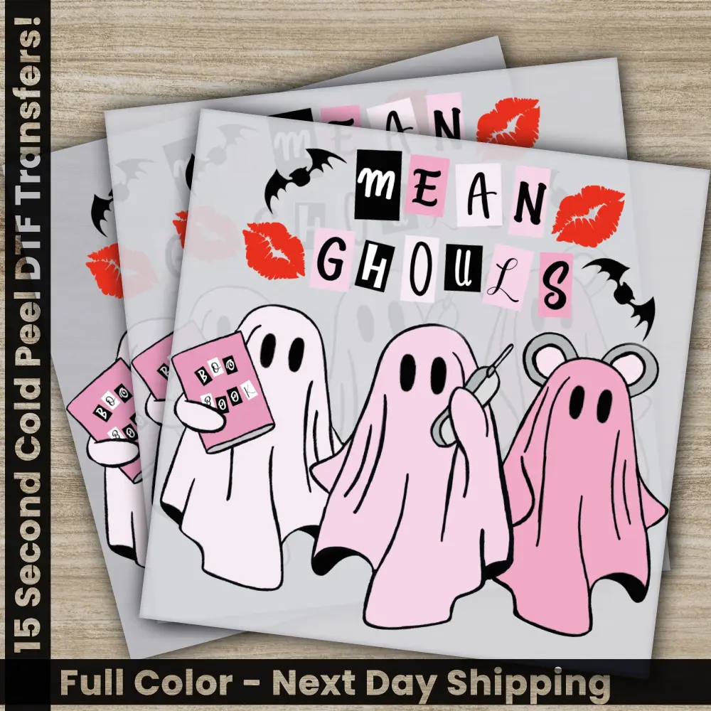 Mean Ghouls, Halloween Transfers, Ready to Press, Personalized DTF Transfers, For Family Gifts, Heat Press DTF Transfers