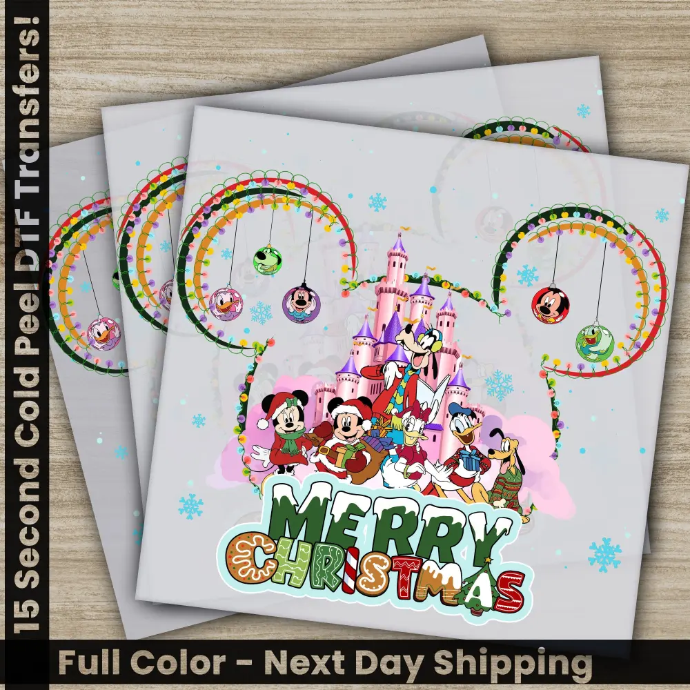 Merry Christmas, Ready to Press, Christmas DTF Transfers, Personalized Gifts for Shirts, Fast Shipping, High Quality DTF Prints