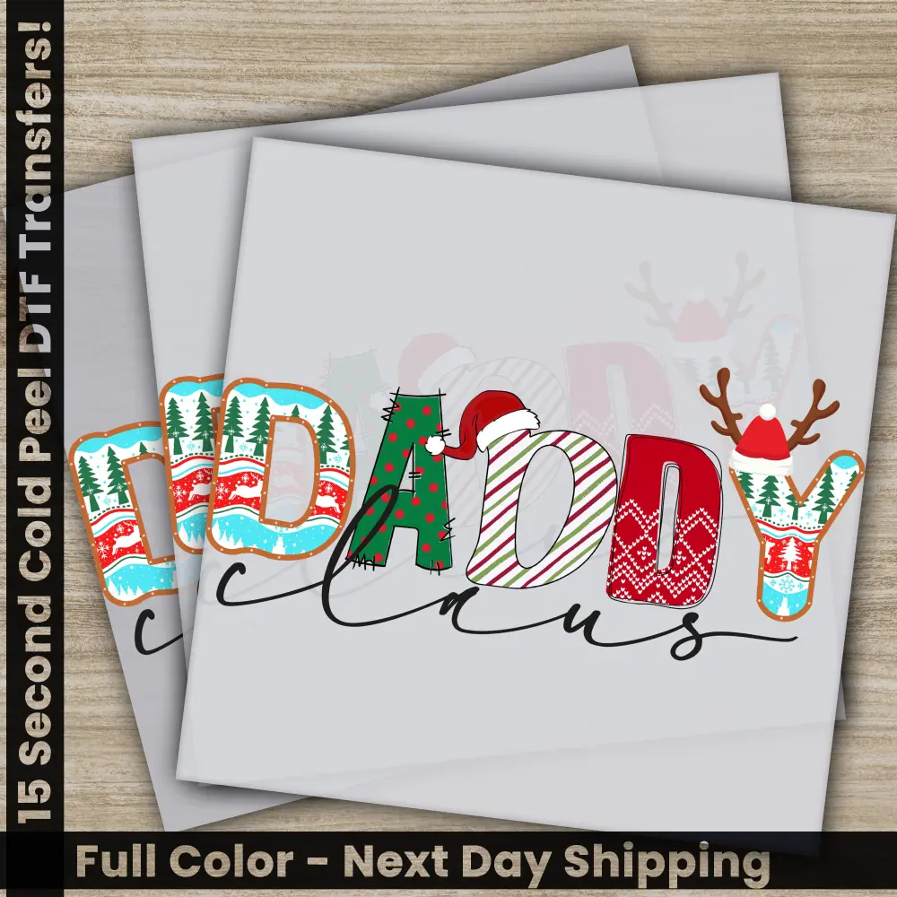 Mimi Claus, Christmas DTF Transfers, Ready to Press, Personalized Gifts, Direct to Film, Sublimation Screen Prints, Fast Shipping