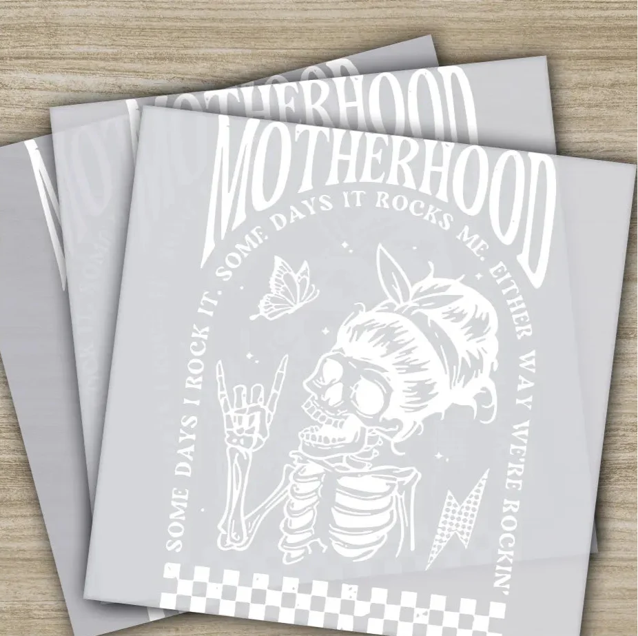 Motherhood, Skeleton, Ready to Press, Personalized DTF Transfers, Heat Press DTF Transfer