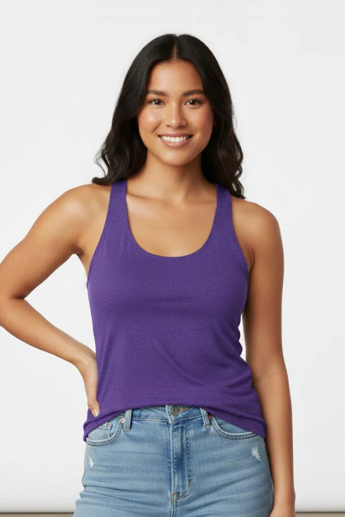 Next Level Women’s Triblend Racerback Tank - 6733 - Image 17