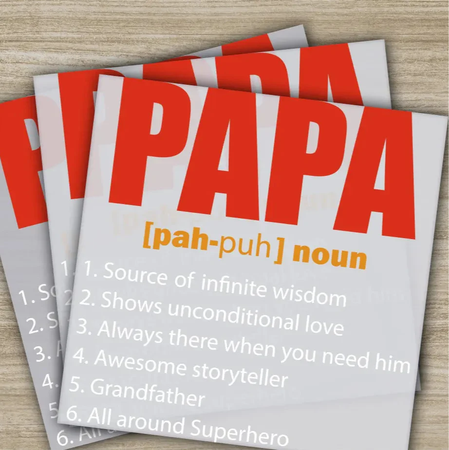 Papa, Fathers Day Transfers, Ready to Press, Personalized DTF Transfers, Father's Day Gifts, Heat Press DTF Transfers