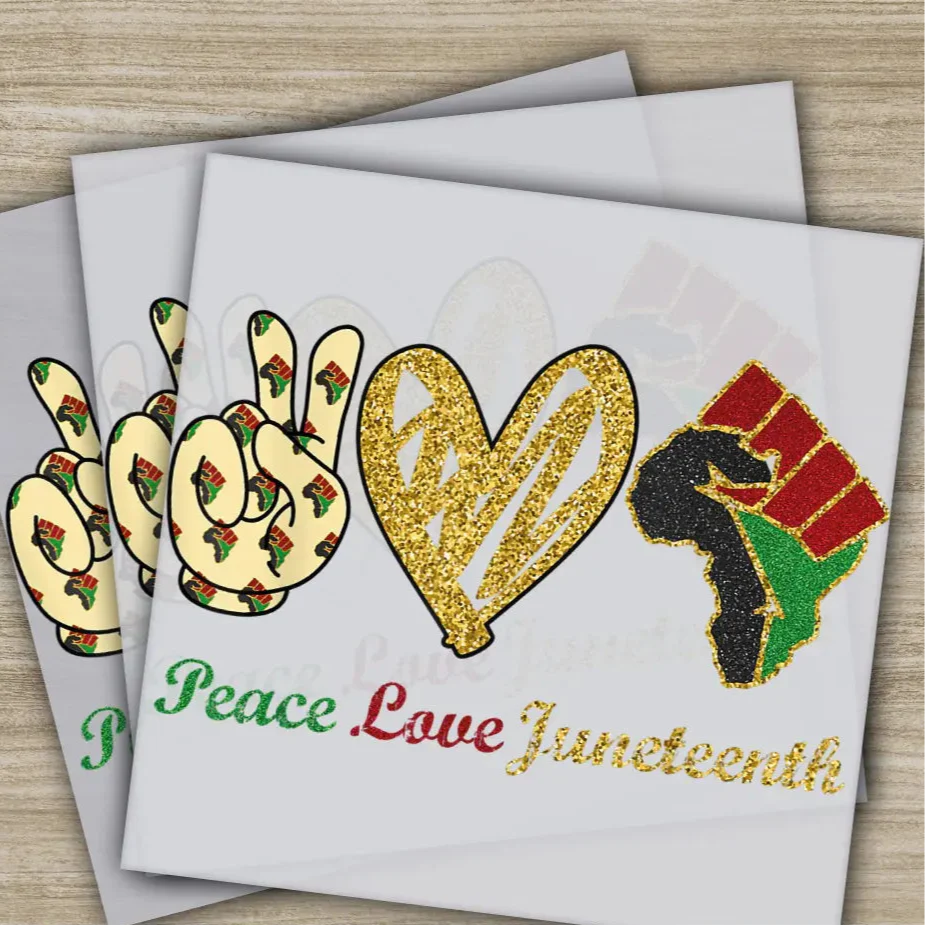 Peace, Love, Juneteenth, June 4 th, Juneteenth 1865, Ready to Press,Personalized DTF Transfers, Heat Press DTF Transfers