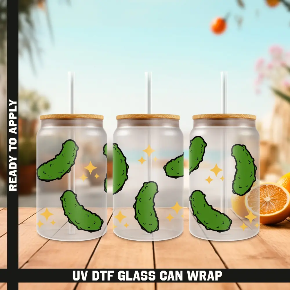 Pickle Ready To Apply UV DTF, 16oz cup Wrap