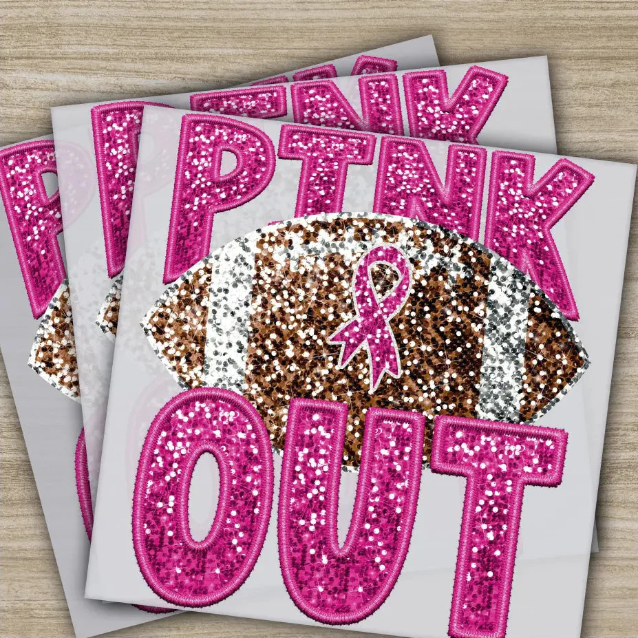 Pink Out, Awareness, Bow, Cancer, In October, Ready to Press, Personalized DTF Transfers, Heat Press DTF Transfers