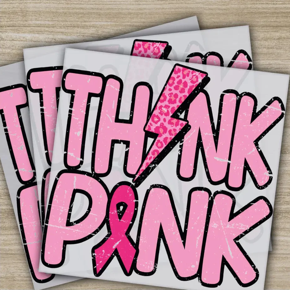 Pink Out, Awareness, Bow, Cancer, In October, Ready to Press, Personalized DTF Transfers, Heat Press DTF Transfers