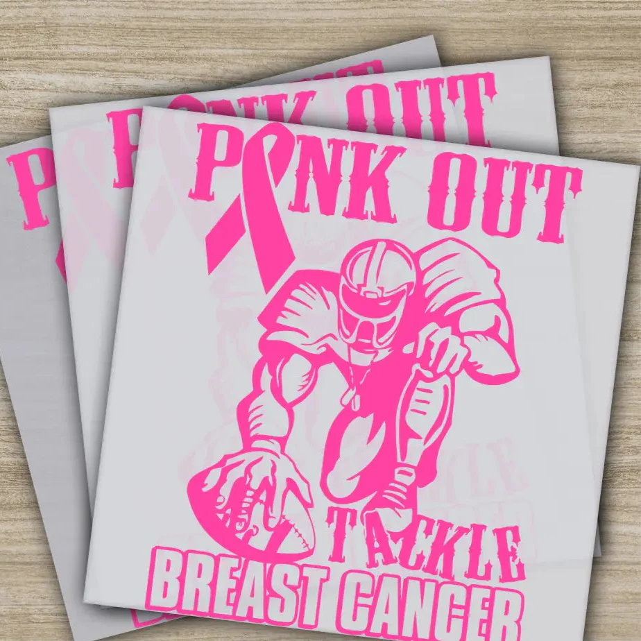Pink Out, Awareness, Bow, Cancer, In October, Ready to Press, Personalized DTF Transfers, Heat Press DTF Transfers