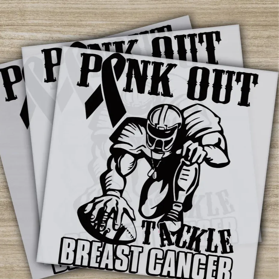 Pink Out, Awareness, Bow, Cancer, In October, Ready to Press, Personalized DTF Transfers, Heat Press DTF Transfers