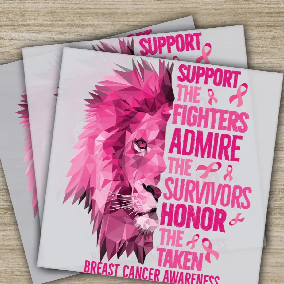 Pink Out, Awareness, Bow, Cancer, In October, Ready to Press, Personalized DTF Transfers, Heat Press DTF Transfers