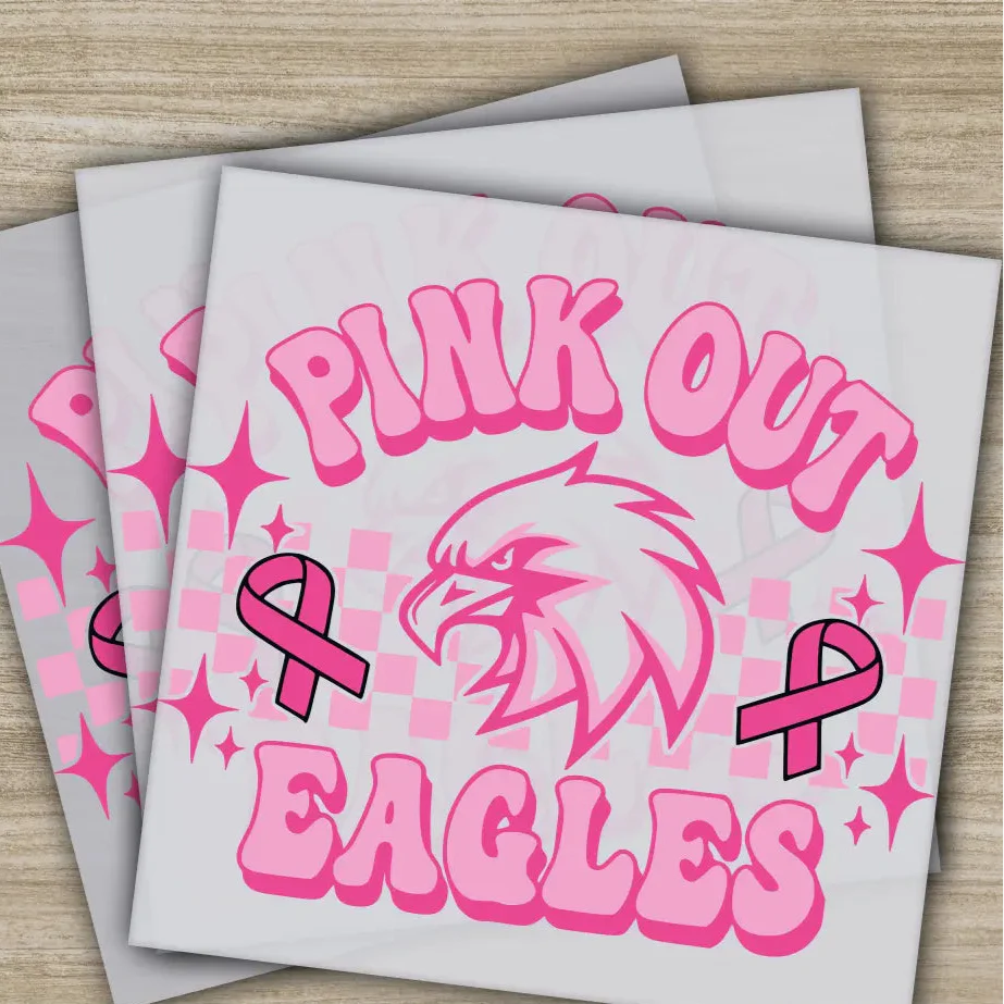 Pink Out, Awareness, Bow, Cancer, In October, Ready to Press, Personalized DTF Transfers, Heat Press DTF Transfers