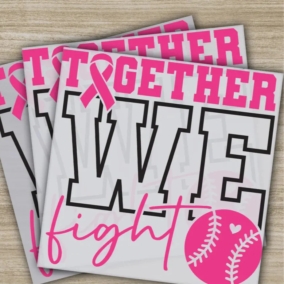 Pink Out, Awareness, Bow, Cancer, In October, Ready to Press, Personalized DTF Transfers, Heat Press DTF Transfers