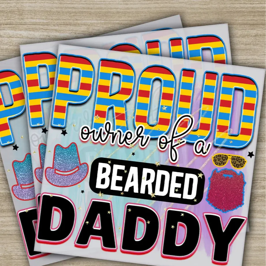 Proud Daddy, Fathers Day Transfers, Ready to Press, Personalized DTF Transfers, Father's Day Gifts, Heat Press DTF Transfers