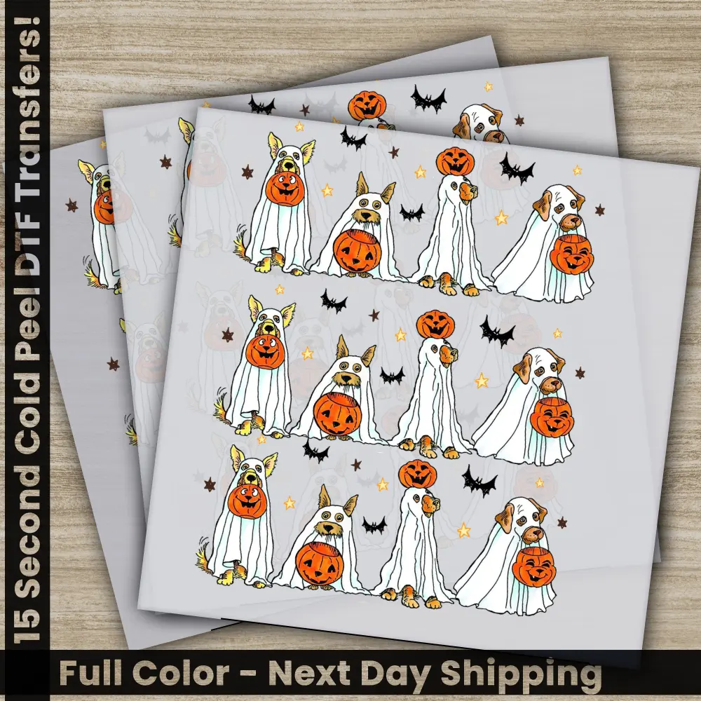 Pumpkin Halloween Transfers, Ready to Press, Personalized DTF Transfers, For Family Gifts, Heat Press DTF Transfers