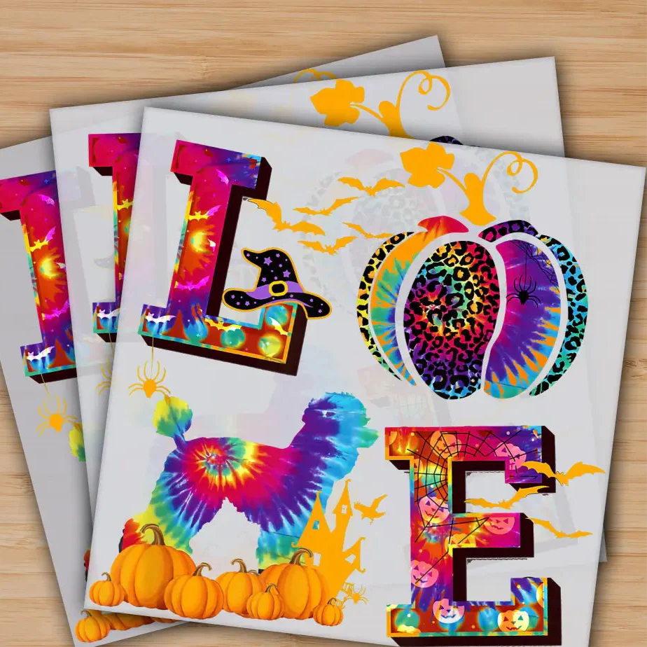Pumpkin Love, Ready to Press, Personalized Gifts, Sublimation DTF Prints, Trendy DTF Prints, Ready for Press, High Quality, Fast Shipping