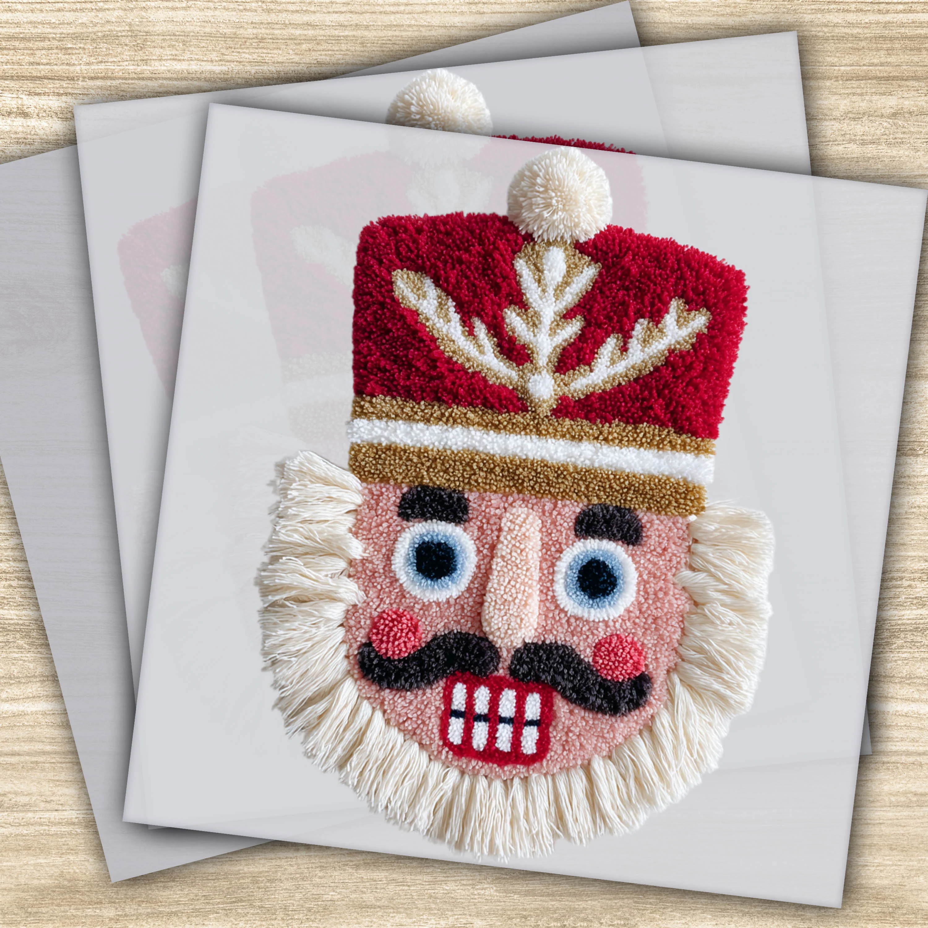 Ready to Press DTF Transfer - Faux Yarn Nutcracker, Christmas Holiday Design for T-Shirts, Hoodies & More