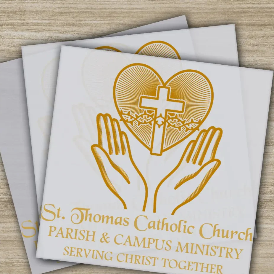 St. Thomas Catholic Church DTF Transfer, Parish & Campus Ministry Christian Graphic, Serving Christ Together