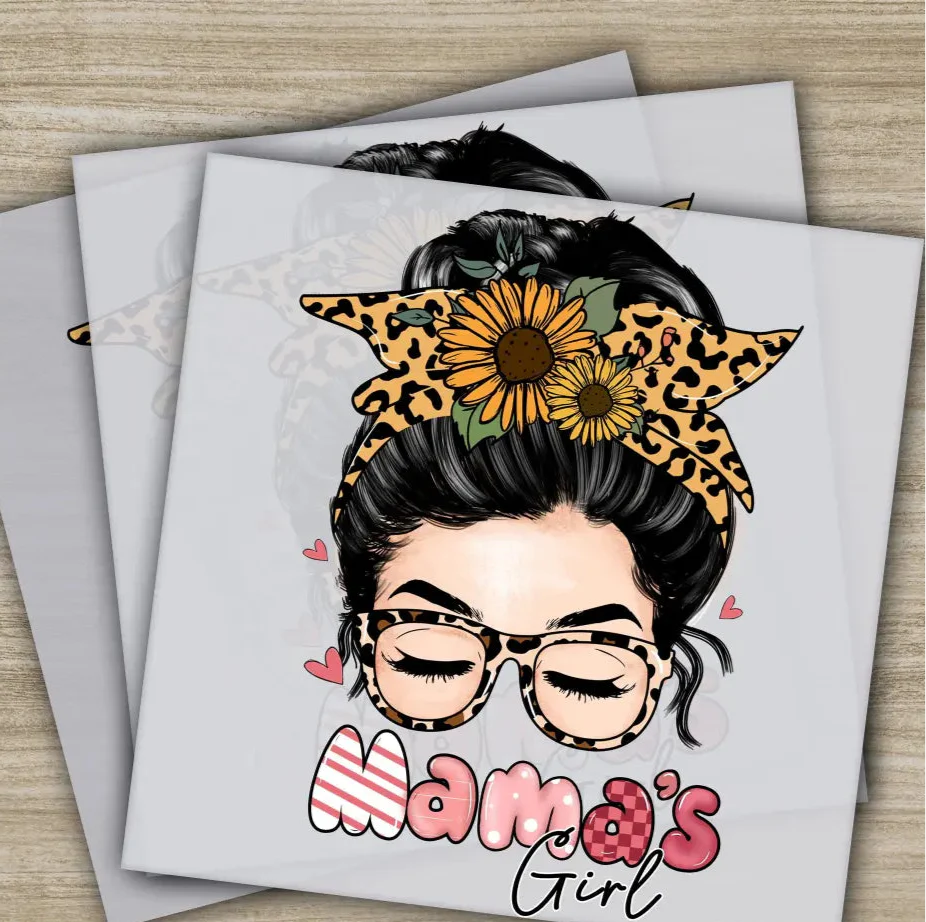 Retro Mama, Mom, Heart, Mother's Day Transfers, Ready to Press, Personalized DTF Transfers, Mother's Day Gifts, Heat Press DTF Transfers