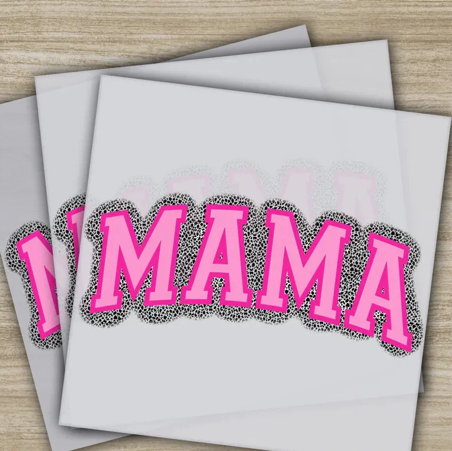 Retro Mama, Mom, Heart, Mother's Day Transfers, Ready to Press, Personalized DTF Transfers, Mother's Day Gifts, Heat Press DTF Transfers