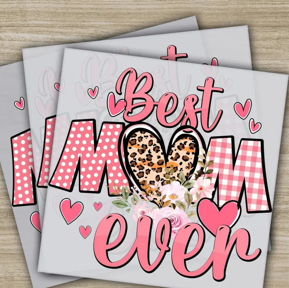 Retro Mama, Mom, Heart, Mother's Day Transfers, Ready to Press, Personalized DTF Transfers, Mother's Day Gifts, Heat Press DTF Transfers