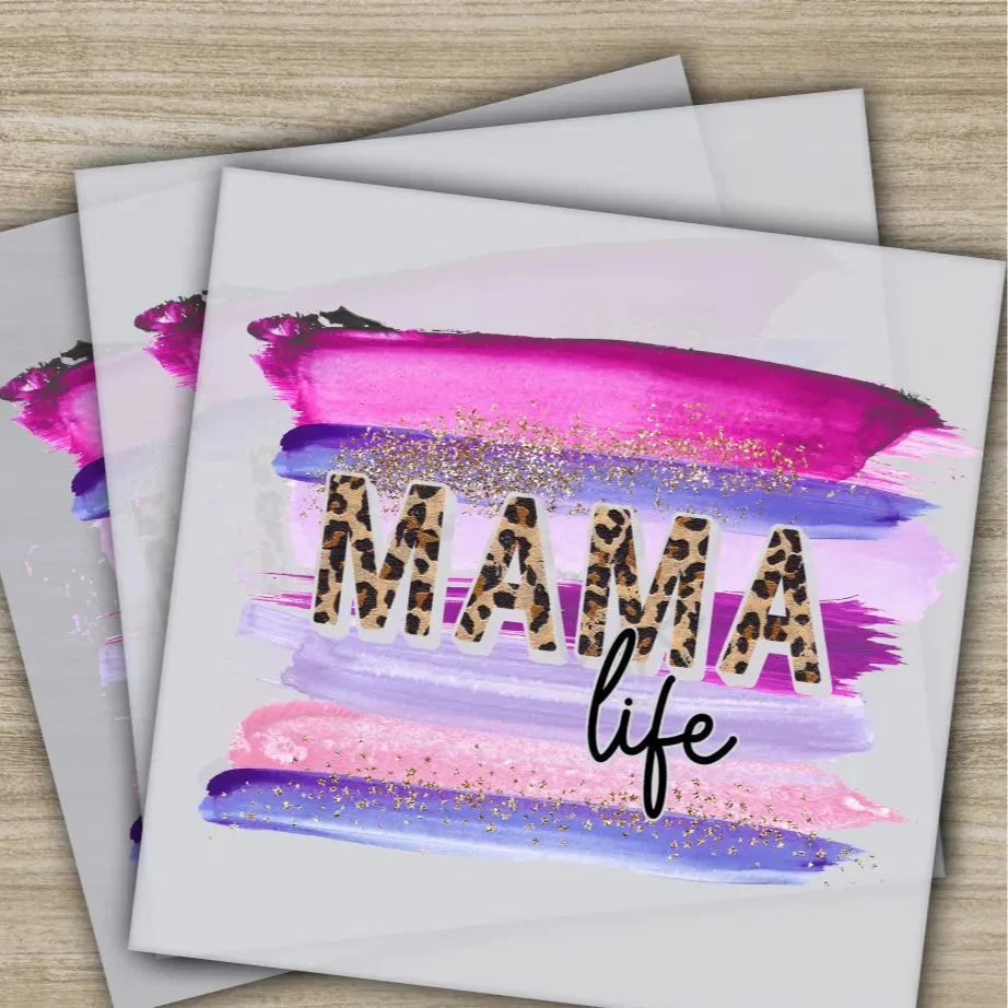 Retro Mama, Mom, Heart, Mother's Day Transfers, Ready to Press, Personalized DTF Transfers, Mother's Day Gifts, Heat Press DTF Transfers