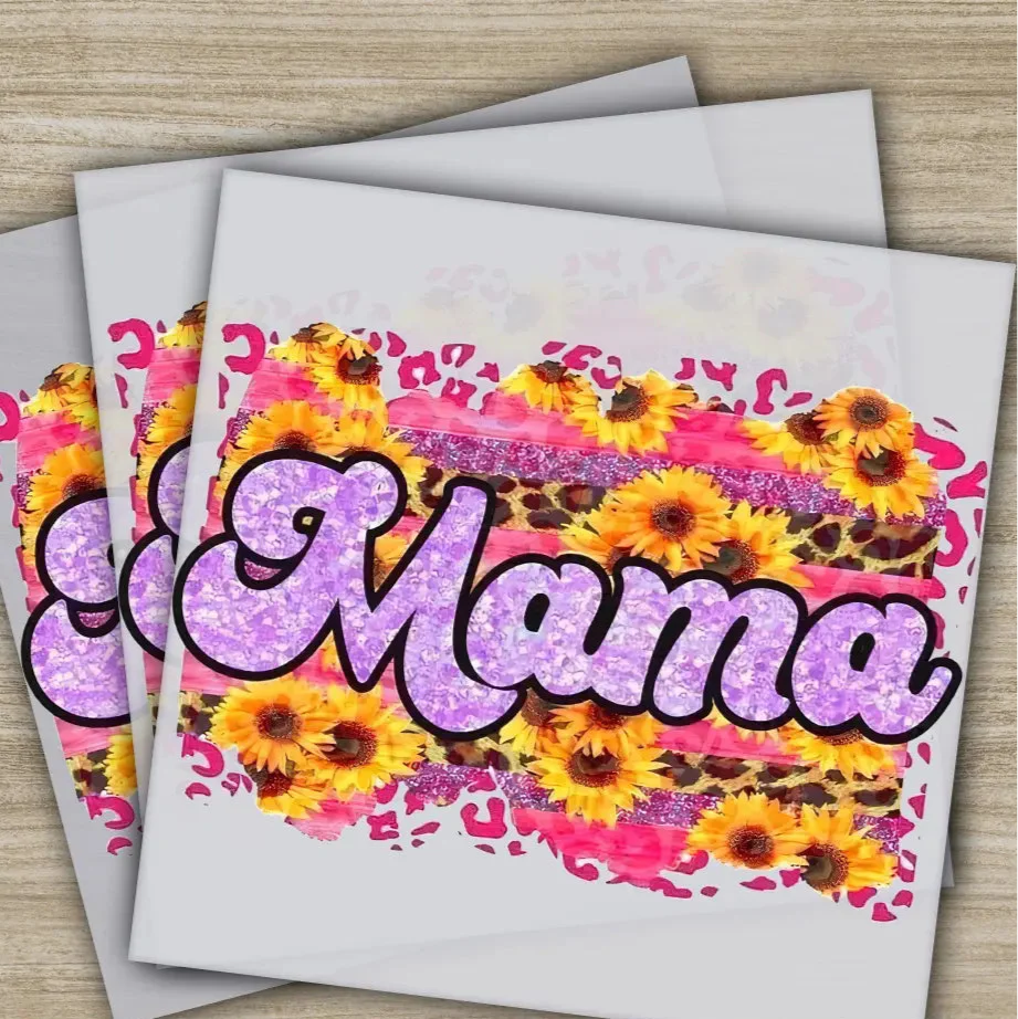 Retro Mama, Mom, Heart, Mother's Day Transfers, Ready to Press, Personalized DTF Transfers, Mother's Day Gifts, Heat Press DTF Transfers