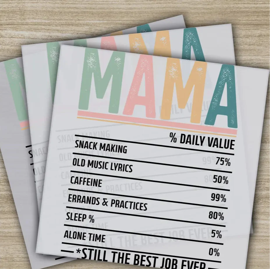 Retro Mama, Mom, Heart, Mother's Day Transfers, Ready to Press, Personalized DTF Transfers, Mother's Day Gifts, Heat Press DTF Transfers
