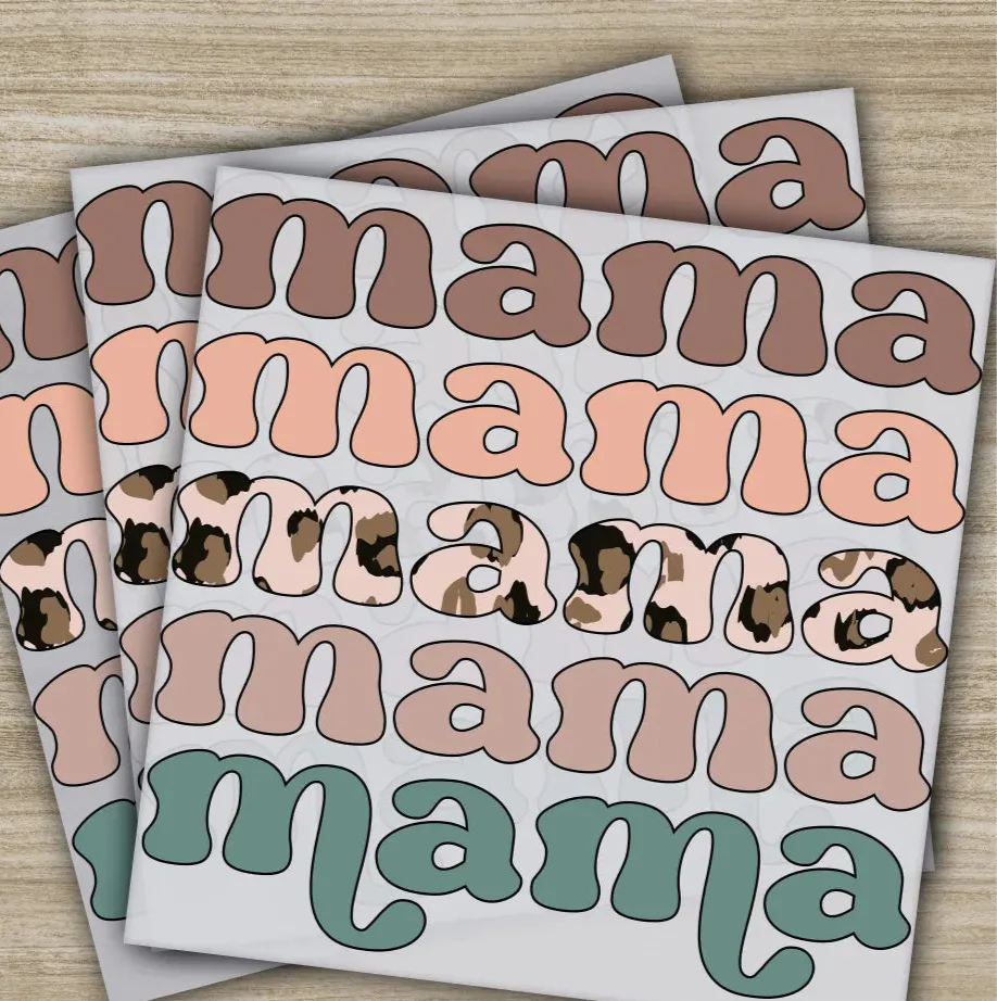 Retro Mama, Mother's Day Transfers, Ready to Press, Personalized DTF Transfers, Mother's Day Gifts, Heat Press DTF Transfers