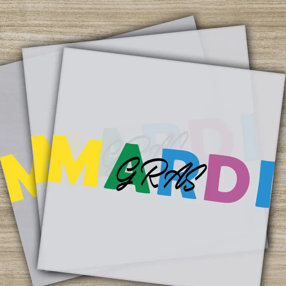 Retro, Vintage, Mardi Gras Transfers, Ready to Press, Personalized DTF Transfers, Mardi Gras Gifts, High Quality, Heat Press DTF Transfers