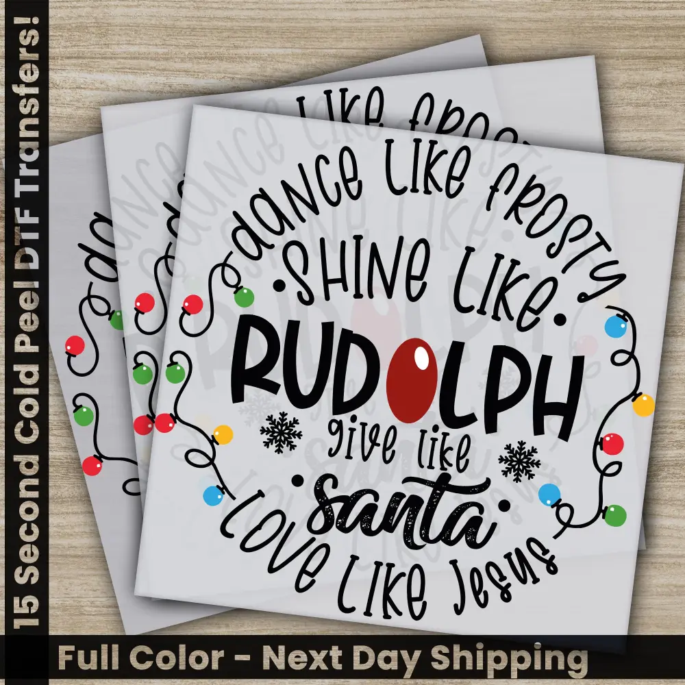 Santa, Christmas DTF Transfers, Ready to Press, Personalized Gifts, Direct to Film, Sublimation Screen Prints, Fast Shipping