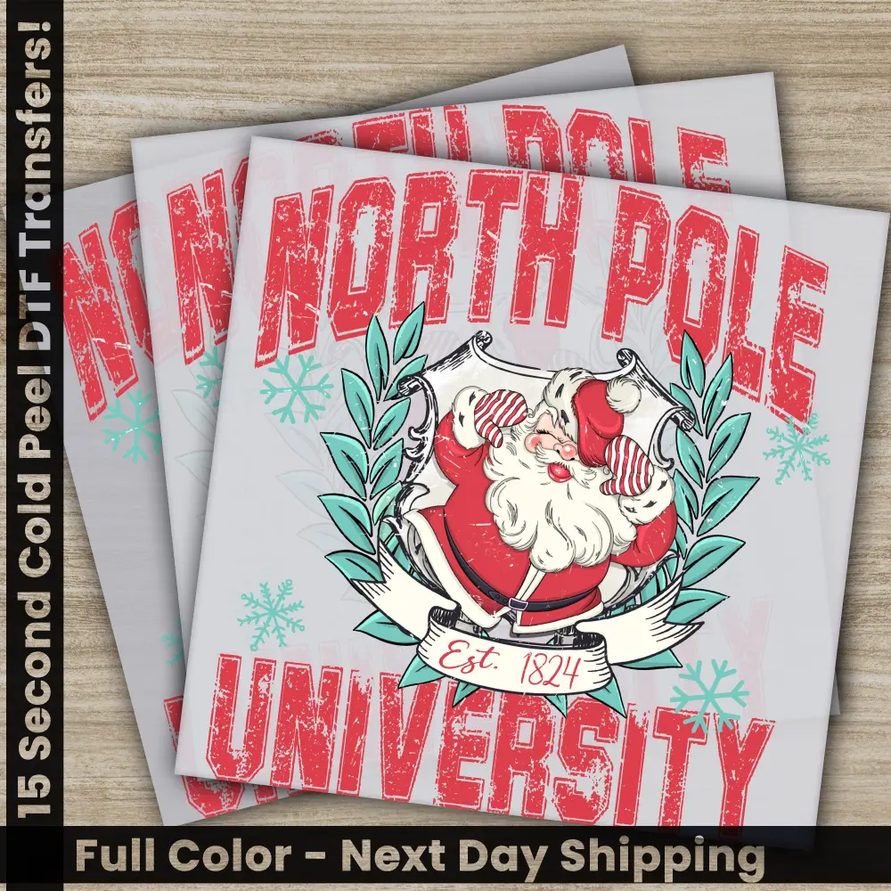 Santa Claus, Christmas DTF Transfers, Ready to Press, Personalized Gifts, Direct to Film, Sublimation Screen Prints, Fast Shipping