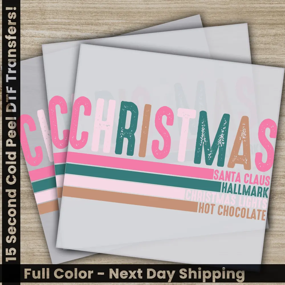 Santa Claus, Christmas DTF Transfers, Ready to Press, Personalized Gifts, Direct to Film, Sublimation Screen Prints, Fast Shipping