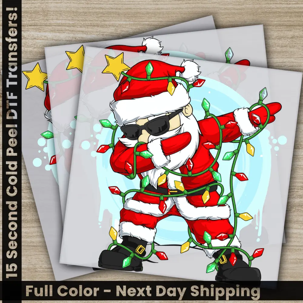 Santa Claus, Christmas DTF Transfers, Ready to Press, Personalized Gifts, Direct to Film, Sublimation Screen Prints, Fast Shipping